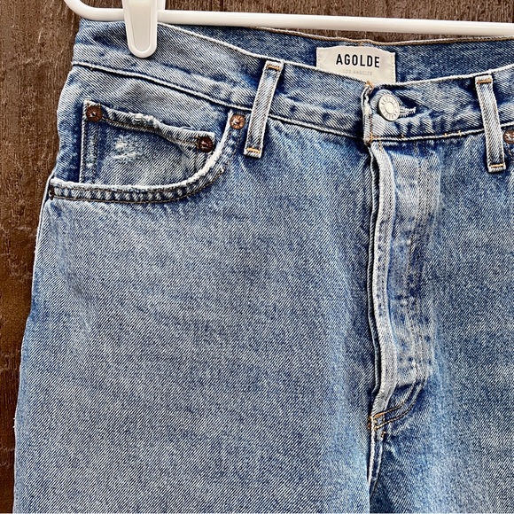 Agolde Riley High Rise Straight Crop Jeans Size 30 - Picture 5 of 14